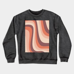 Orange Rainbow Waves Crewneck Sweatshirt